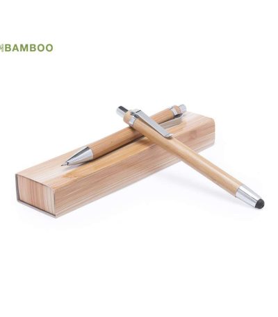 set boligrafos bambu 1