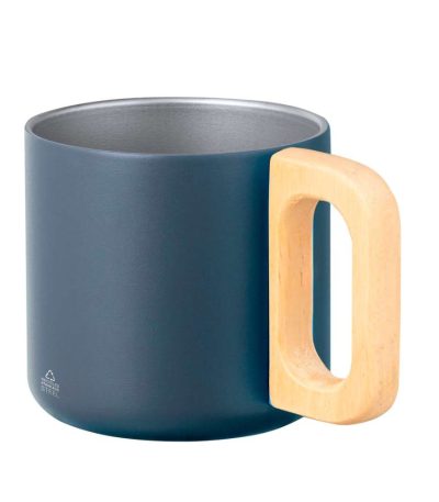 taza acero inoxidable azul
