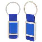 llavero metalico azul