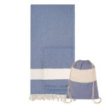 mochila toalla azul