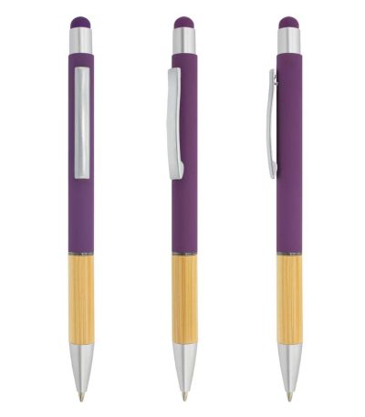 boligrafo bambu elegante lila