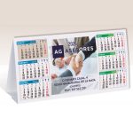 Calendario de mesa personalizado centro